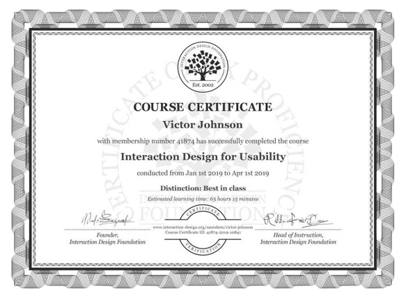 Certification in Interaction Design