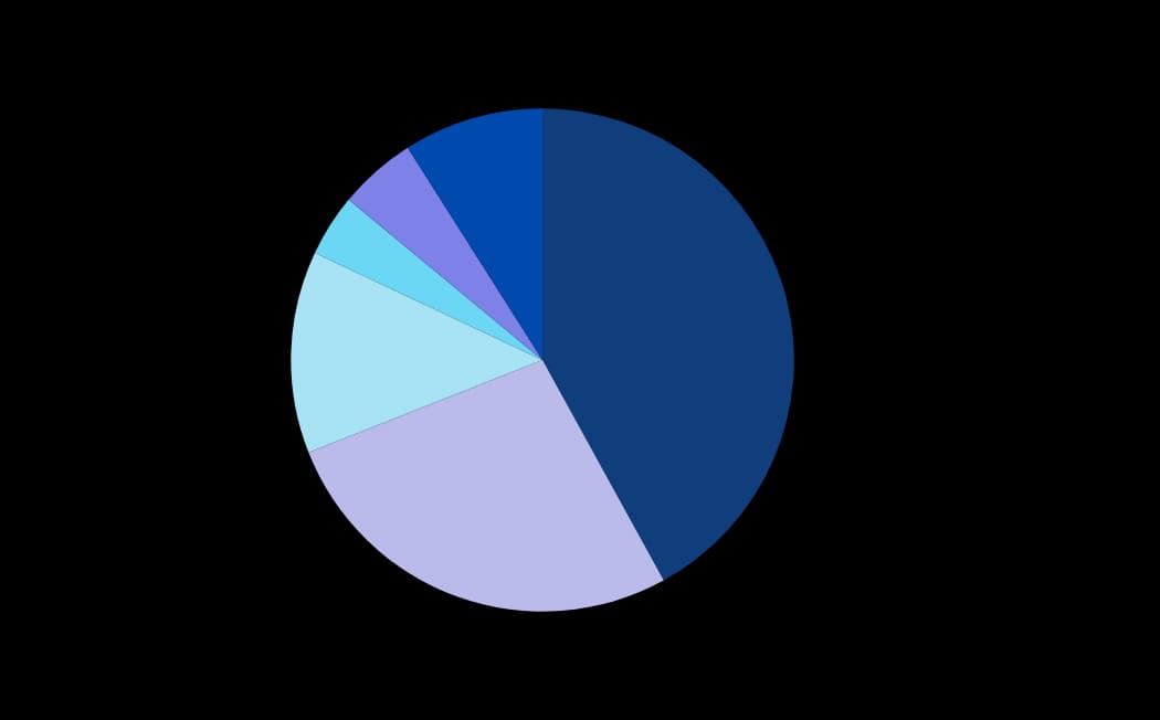 Student backgrounds breakdown — Freshers 42%, Working IT Professionals 27%, Non IT 13%, Intermediate 9%, Housewives 5%, Service Workers 4%