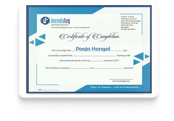 Angular Js Training Course certification